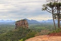 Sigiriya Rock Fortress, UNESCO World Heritage Site, seen from Pidurangala Rock, Sri Lanka, Royalty Free Stock Photo