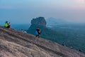 Sigiriya, Sri Lanka, February 4, 2022: Group of youth enjoys a s