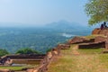 Sigiriya, Sri Lanka, February 5, 2022: View of the ruins of Sigi