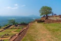 Sigiriya, Sri Lanka, February 5, 2022: View of the ruins of Sigi