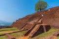 Sigiriya, Sri Lanka, February 5, 2022: View of the ruins of Sigi