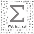 Sigma greek letter icon. web icons universal set for web and mobile