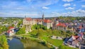 Sigmaringen castle on side of Danube river Royalty Free Stock Photo