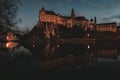 Sigmaringen Castle by starry night in the moonlight Royalty Free Stock Photo
