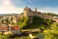 Sigmaringen city in Baden-Wurttemberg, Germany. Scenic sunny view of old German castle