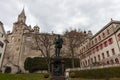 View of the Karl Anton Square in Sigmaringen and the statue of Prince Karl Anton of Hohenzollern-Sigmaringen