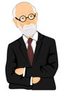 Sigmund Freud cartoon Royalty Free Stock Photo
