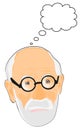 Sigmund Freud cartoon Royalty Free Stock Photo