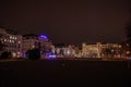 Sigmund Freud Park in Vienna at night