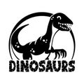 Cute dinosaur icon.