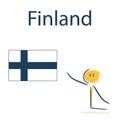 Character with the flag of Finland