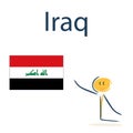 Character with the flag of Iraq