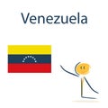 Character with the flag of Venezuela