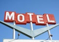 A sign at abandoned motel in California Royalty Free Stock Photo