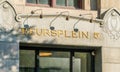 Sign above the door of the Dutch stock exchange in Amsterdam