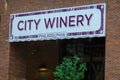 Sign above the entrance of the City Winery a popular restaurant in center city Philadelphia