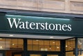 Sign above the entrance to a waterstones book store in leeds city centre