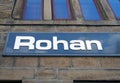 Sign above a rohan outdoor clothing store in hebden bridge