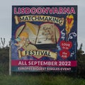 Sign advertising the annual Lisdoonvarna Matchmaking festival, Ireland Royalty Free Stock Photo