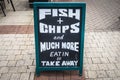 Fish and Chips sign Royalty Free Stock Photo