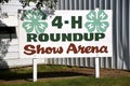 Sign advertising the 4-H show arena at a county fair