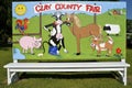 Sign advertising a rural county fair