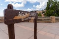 Sign for Agua Canyon in Bryce Canyon National Park, an overlook of the hoodoos rock formations Royalty Free Stock Photo