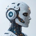 Sign AI artificial intelligence. AI technologies, robotic, programming. Robot artificial intelligence. Royalty Free Stock Photo