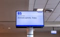 Sign in an airport lounge Royalty Free Stock Photo
