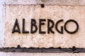 Sign albergo Royalty Free Stock Photo