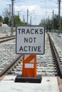 Inactive light rail racks