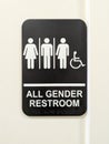 sign for all gender washroom Royalty Free Stock Photo