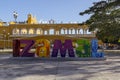 Sign allusive to the name of this magical town located in the Yucatan Peninsula of Mexico Royalty Free Stock Photo