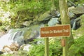 Sign along trail at Amicalola Falls State Park