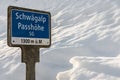 Sign with altitude indication, Schwaegalp, Switzerland