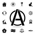 a sign of anarchy icon. Detailed set of communism and socialism icons. Premium graphic design. One of the collection icons for Royalty Free Stock Photo