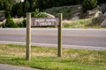 Sign for the Ancient Hunters Overlook in Badlands National Park South Dakota Royalty Free Stock Photo