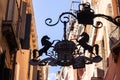 Sign of Antico Pignolo restaurant on C. de la Rizza street in Venice Royalty Free Stock Photo