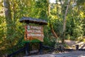 Sign at Arrayanes National Park - Villa La Angostura, Patagonia, Argentina