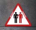 Sign of attention to thieves and pickpockets Royalty Free Stock Photo