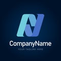 Sign AV bussines logo element icon company Royalty Free Stock Photo