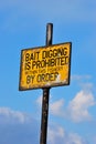 Sign for bait digging