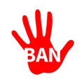 Sign of ban