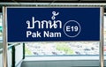 Sign at Bangkok BTS Skytrain station Royalty Free Stock Photo