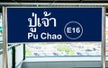 Sign at Bangkok BTS Skytrain station Royalty Free Stock Photo