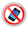 Sign banning cell phones