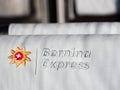 A sign of Bernina Express swiss panoramic train
