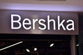 Sign Bershka. Company signboard Bershka.