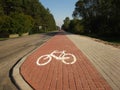 Sign on a bicycle