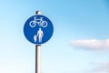 Sign: Bicycle and Crossing Road